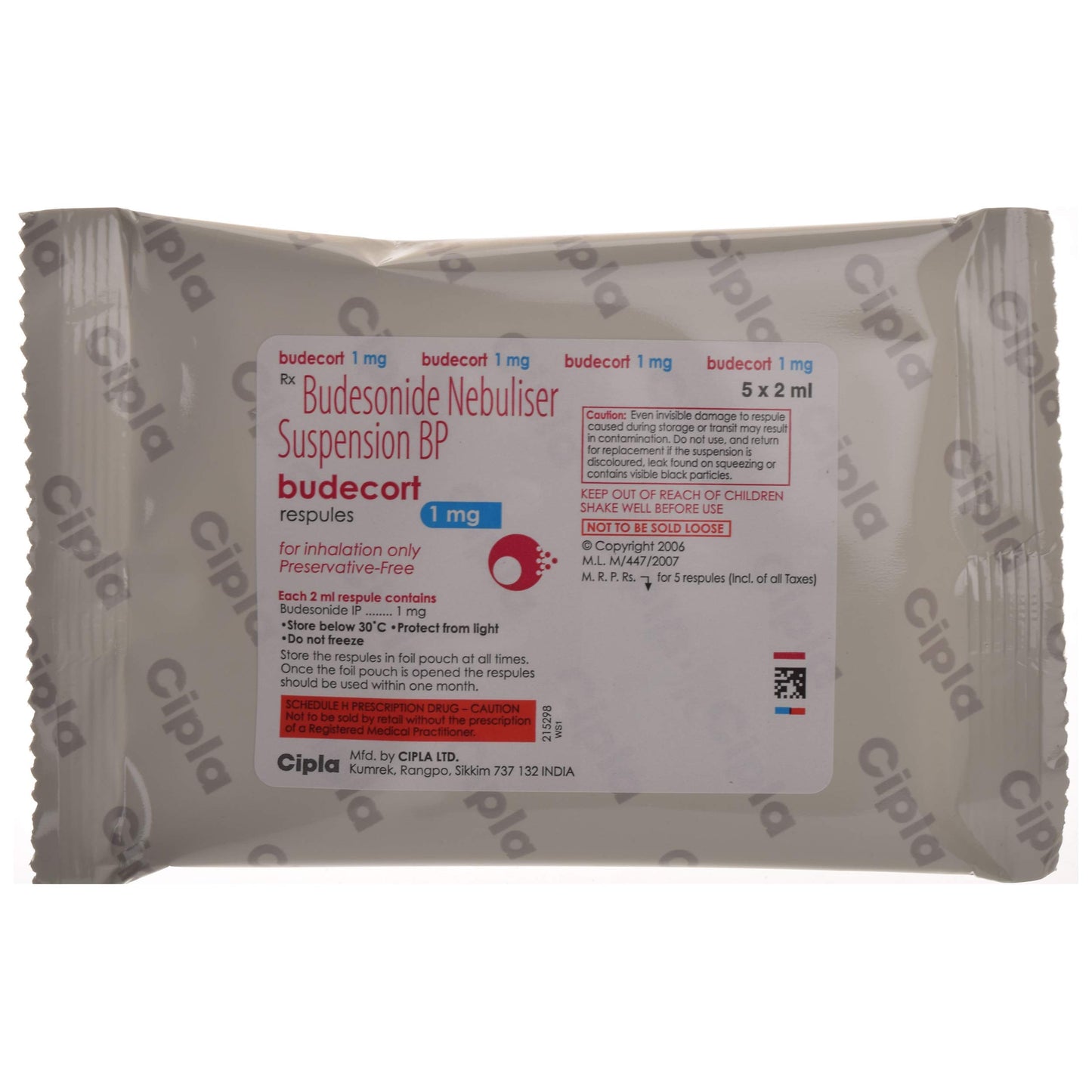 BUDEcort 1mg Respules (2ml Each)