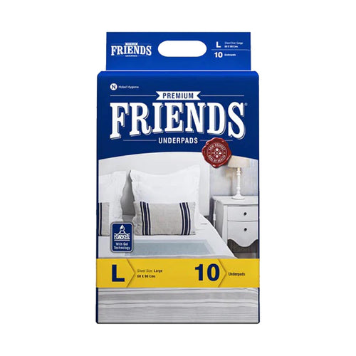 Friends Premium Disposable Underpads,Soft & Super Absorbency - 60x90 cm (Pack of 1).