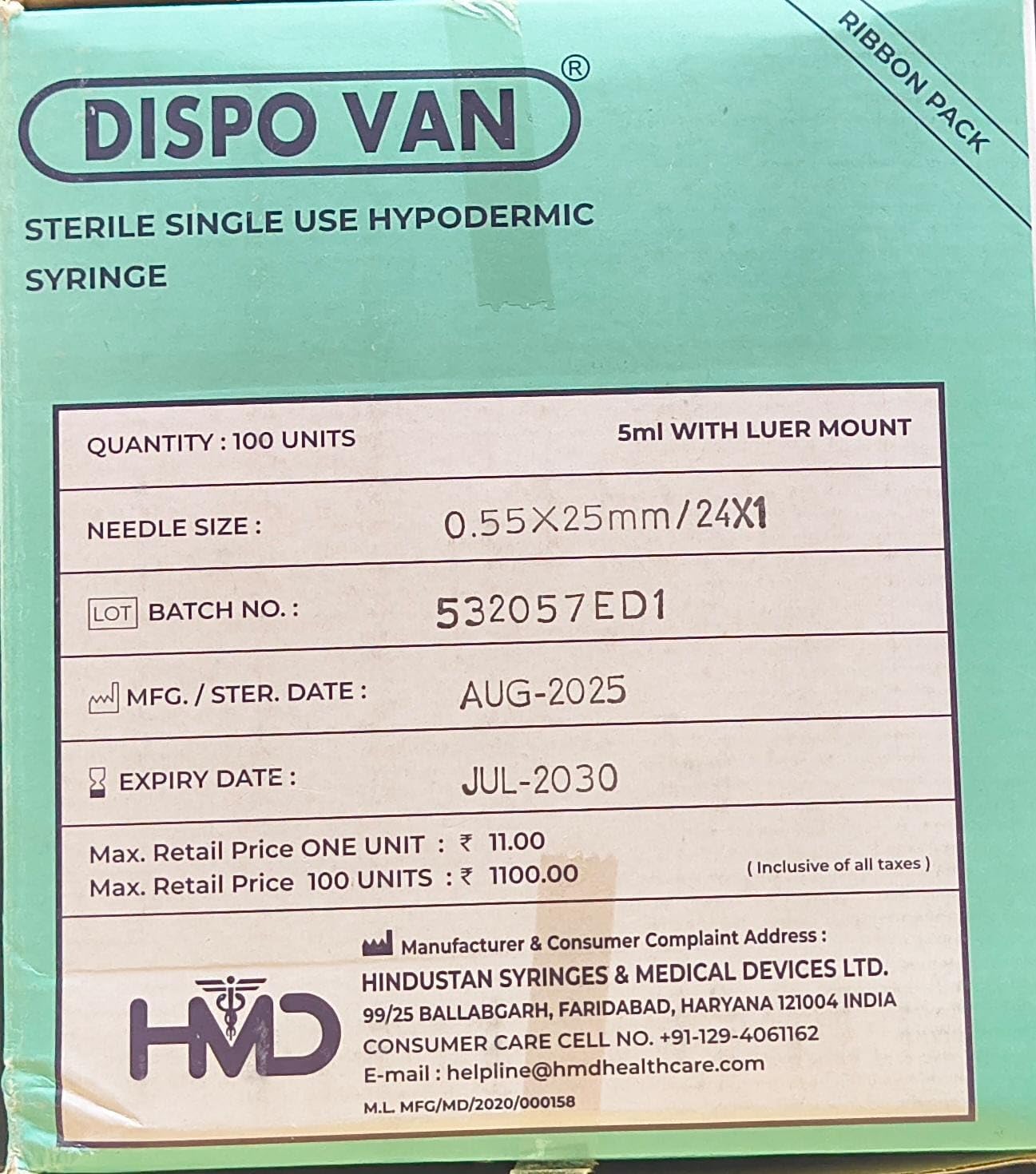 DISPO Van Syringes 5ML