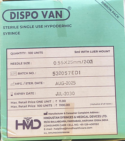 DISPO Van Syringes 5ML