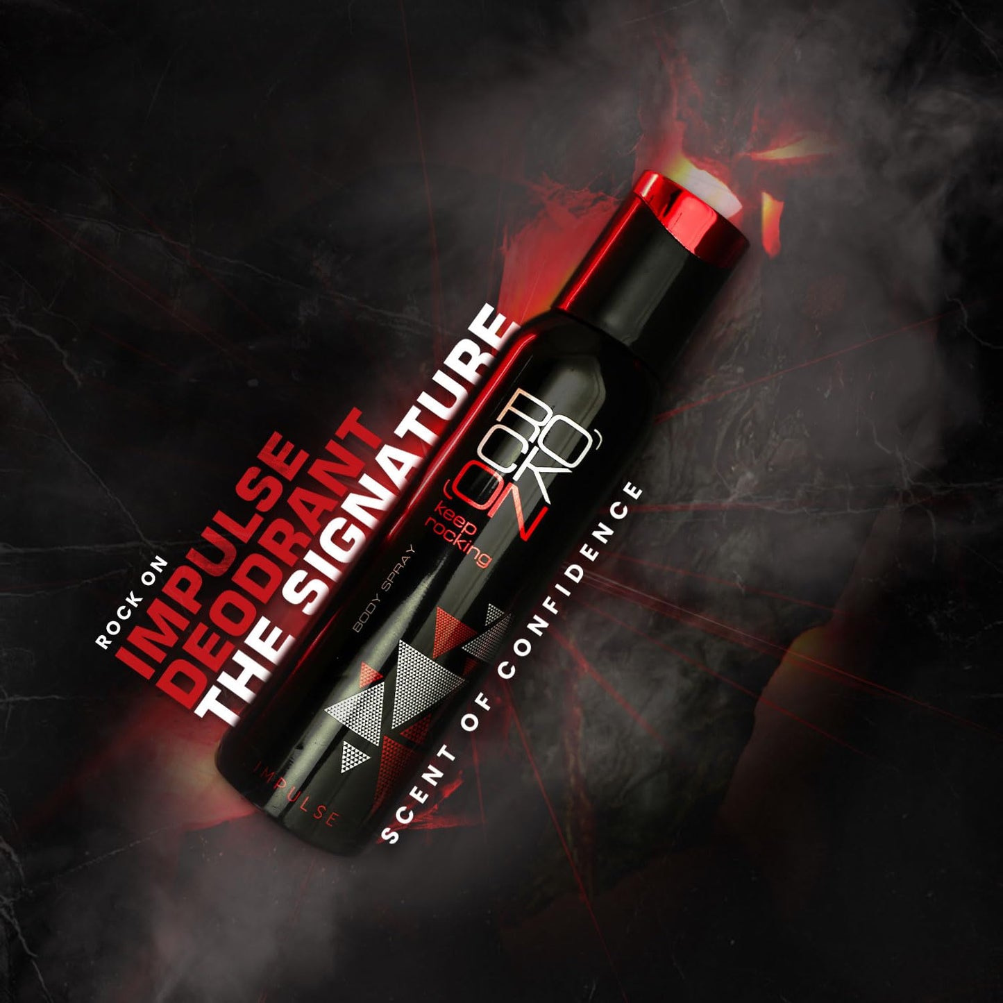 Rock On Impulse Deodorant-150ml| Long-Lasting Fragrance | Unisex Body Spray for Odor Control