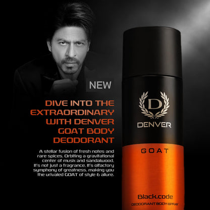 DENVER G O A T Black.code Deodorant Spray - For Men (150 ml)