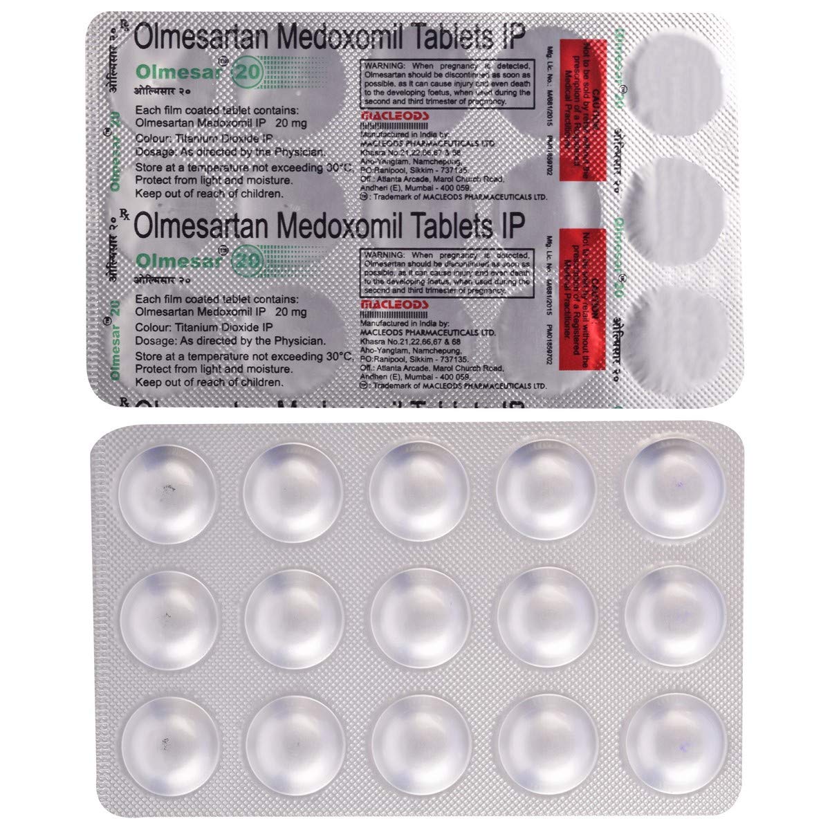 Olmesar 20-Strip of 15 Tablets
