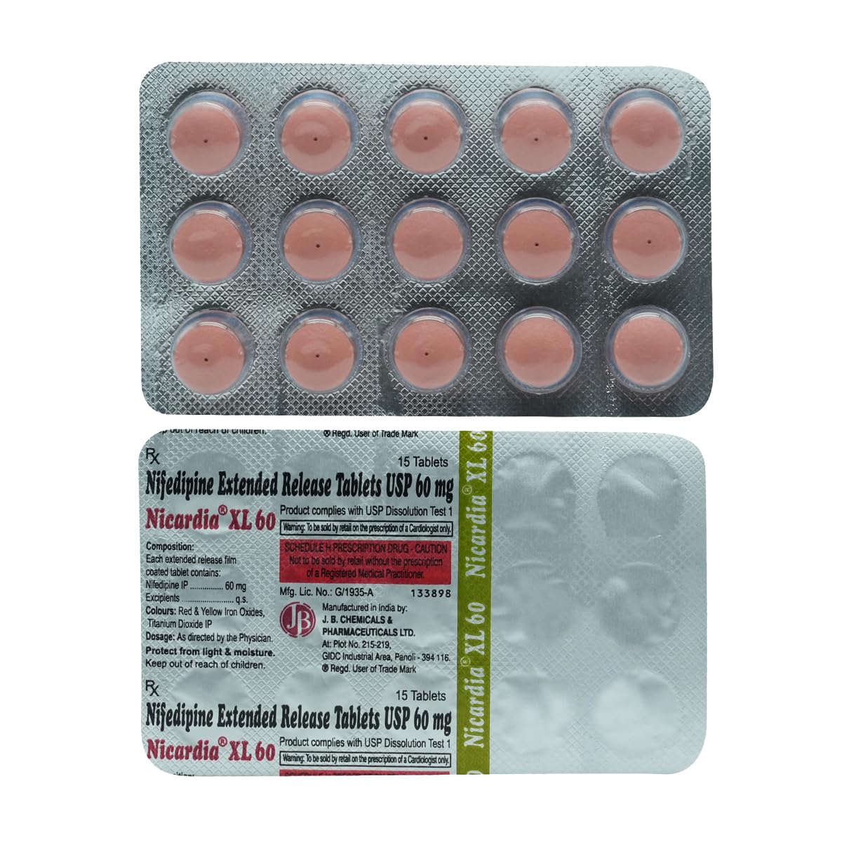Nicardia XL 60 mg - Strip of 15 Tablet