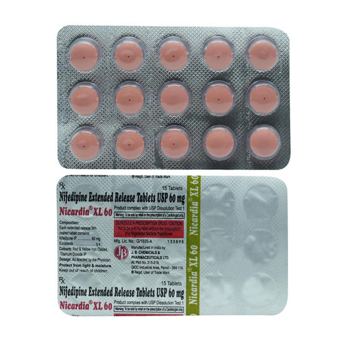 Nicardia XL 60 mg - Strip of 15 Tablet