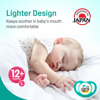 Pigeon Minilight Soother L Size  | Ultra-Light Silicone Pacifier for 6-12 Months