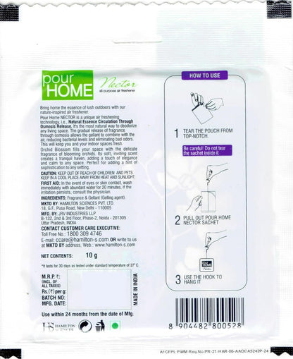 Orchid Blossom Air Freshener, Pour Home Nector, 10g