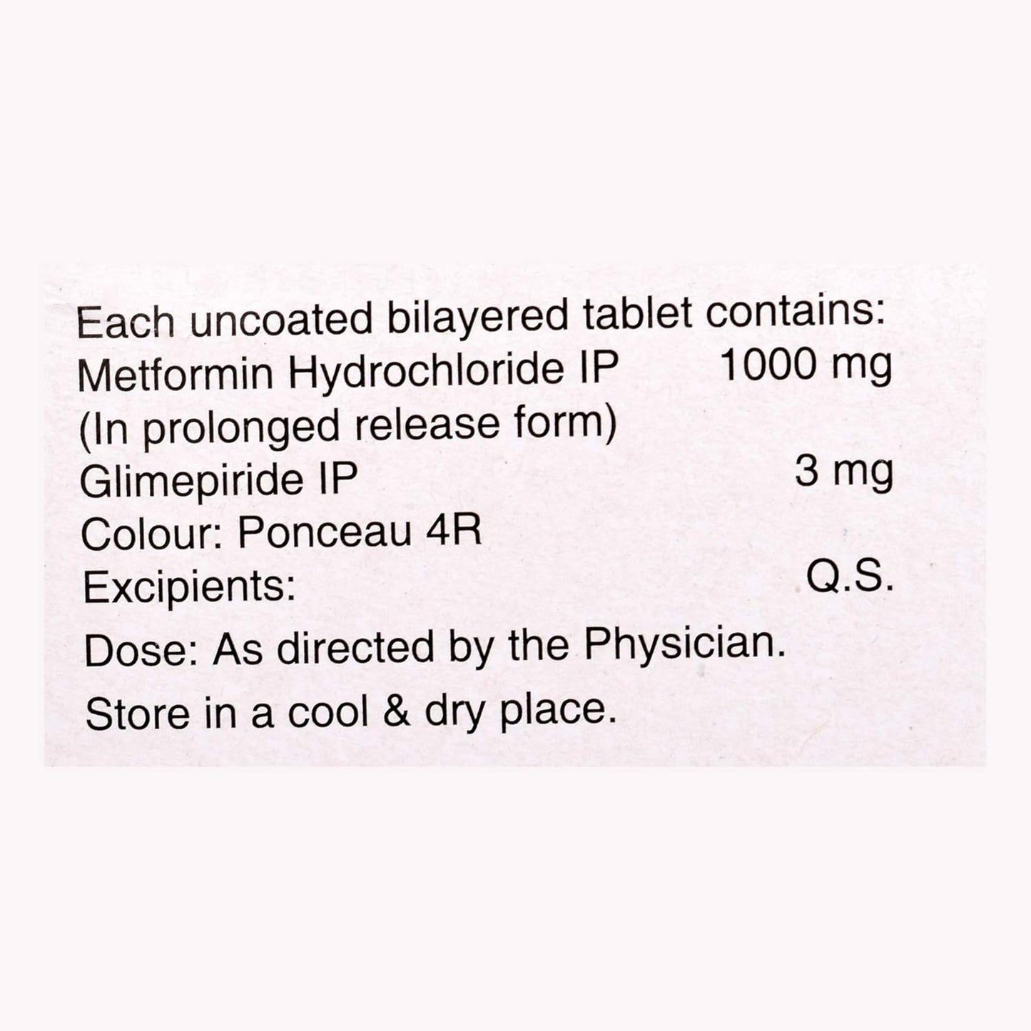 Zoryl M3 Forte - Strip of 15 Tablets