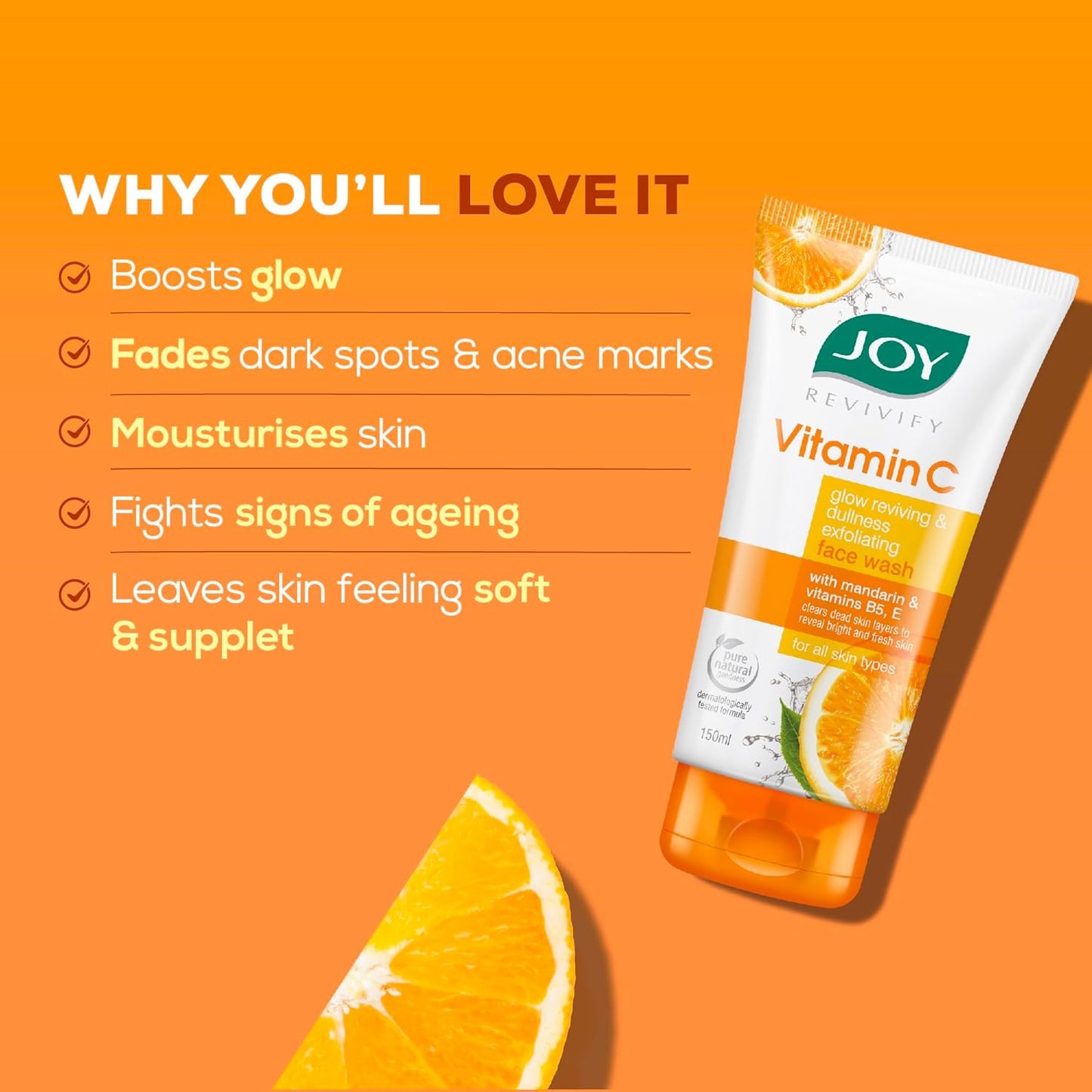 Joy Vitamin C Glow Reviving Gel Face Wash 100ml