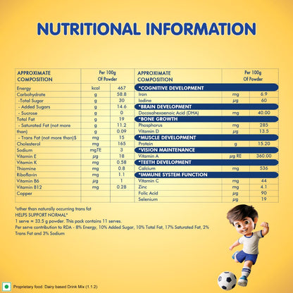 Nangrow Nutritious Milk Drink Powder For Growing Children Toddler Aged 2-6 Years | Contains DHA | Rich In Protein & Vital Nutrients | Creamy Vanilla Flavor, 400g, BIB Pack (Package May Vary)