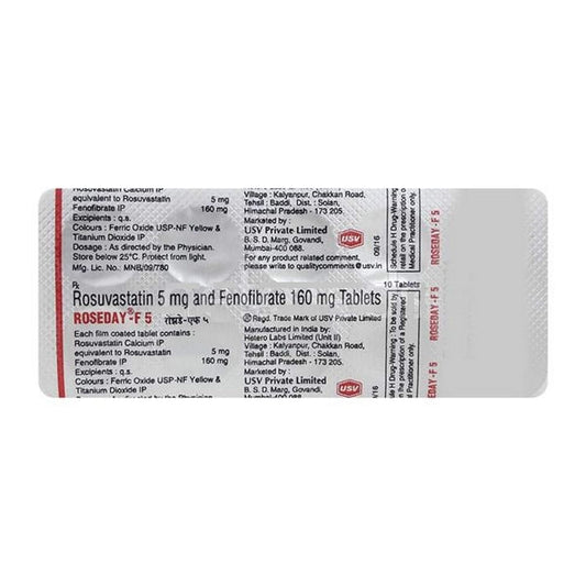 Roseday-F 5 - Strip of 10 Tablets