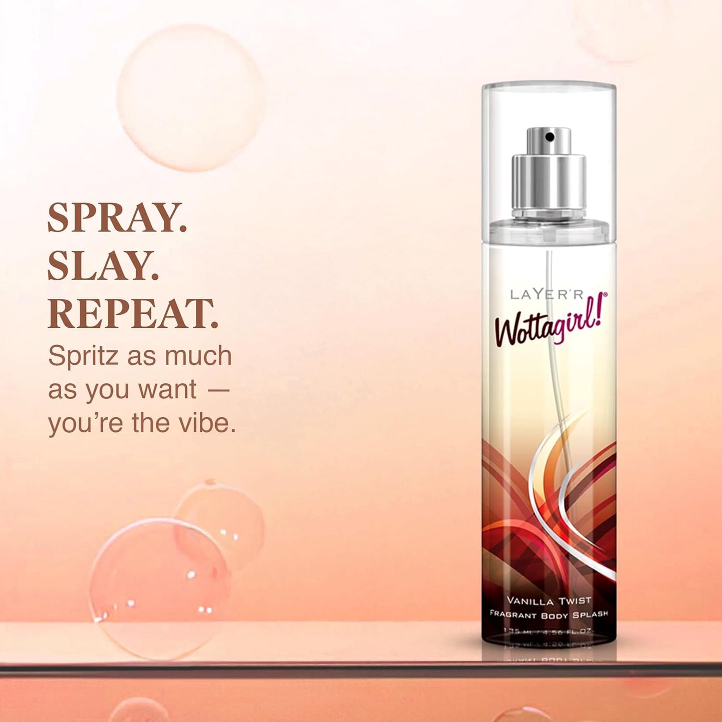 Layer'r Wottagirl Vanilla Twist Body Splash, 135ml