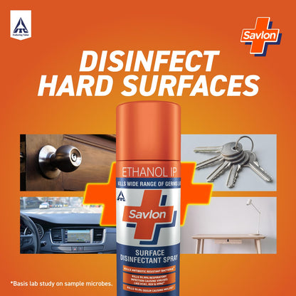 Savlon Surface Disinfectant Spray Sanitizer, Germ Protection on Hard & Soft Surfaces, 170g