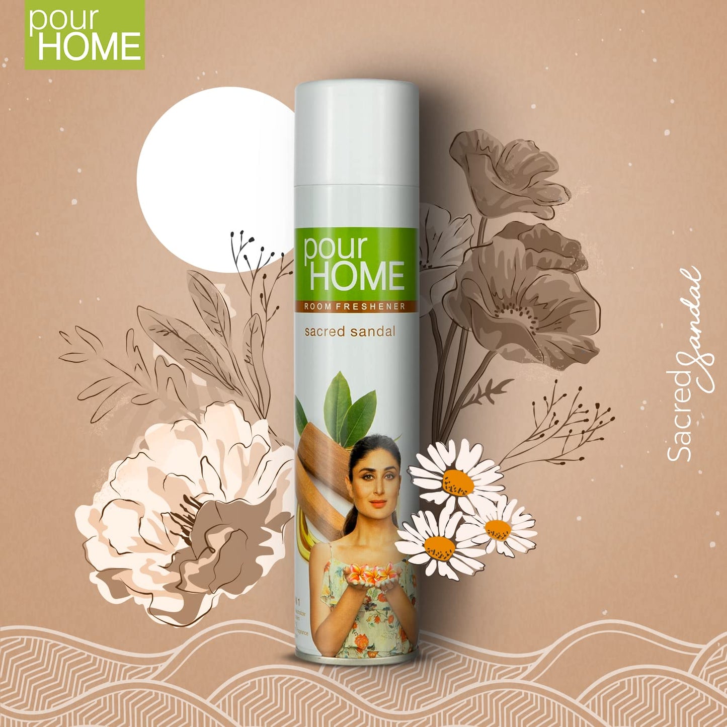 POUR HOME Sacred Sandal Room Air Freshener Spray - 220ML