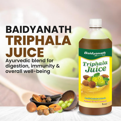 Baidyanath Ayurved Triphala Juice 1Liter - Helpful in Weight Management, Digestive Problems, Constipation, Maintaining Cholesterol Level, 1000 ml