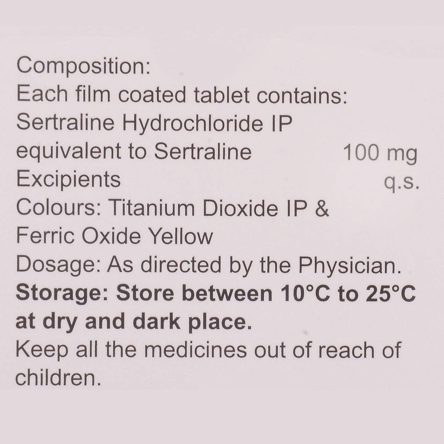 Serlift 100 - Strip of 10 Tablets