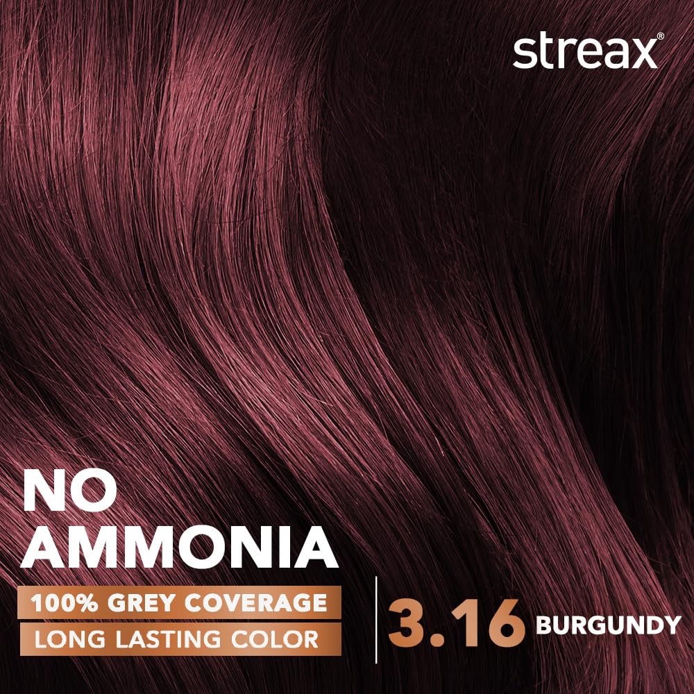 Streax Cream Hair Color, 3.16 Burgundy