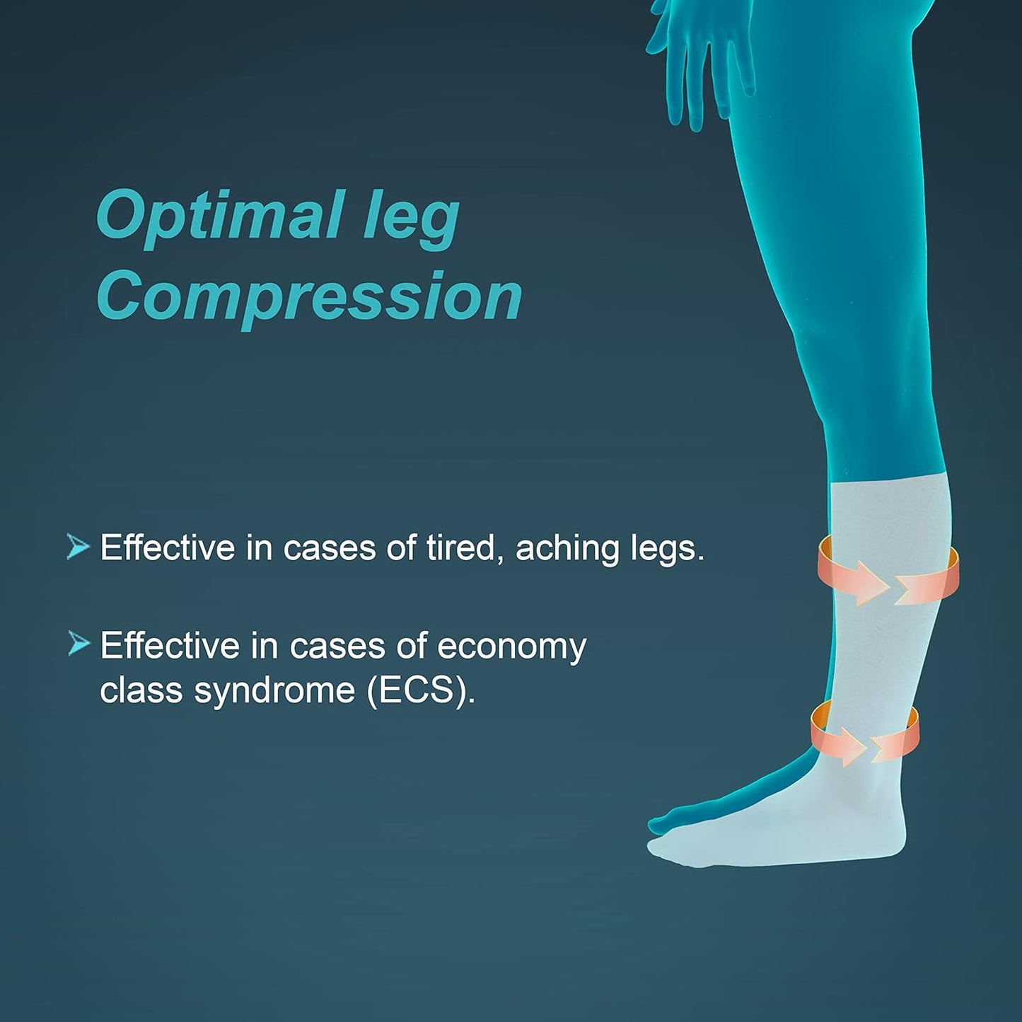 Tynor Medical Compression Stocking Knee High Class 2 (Pair), Beige, Large, 1 Pair