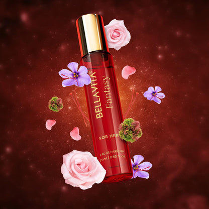 BELLAVITA Luxury Mood Collection Gift Set 3x15ML | Long Lasting EDP Perfume for Women | Alpha, Fantasy & Magnetic | Pink Pepper, Jasmine and Moss | Fruity, Floral Premium Fragrance for Woman