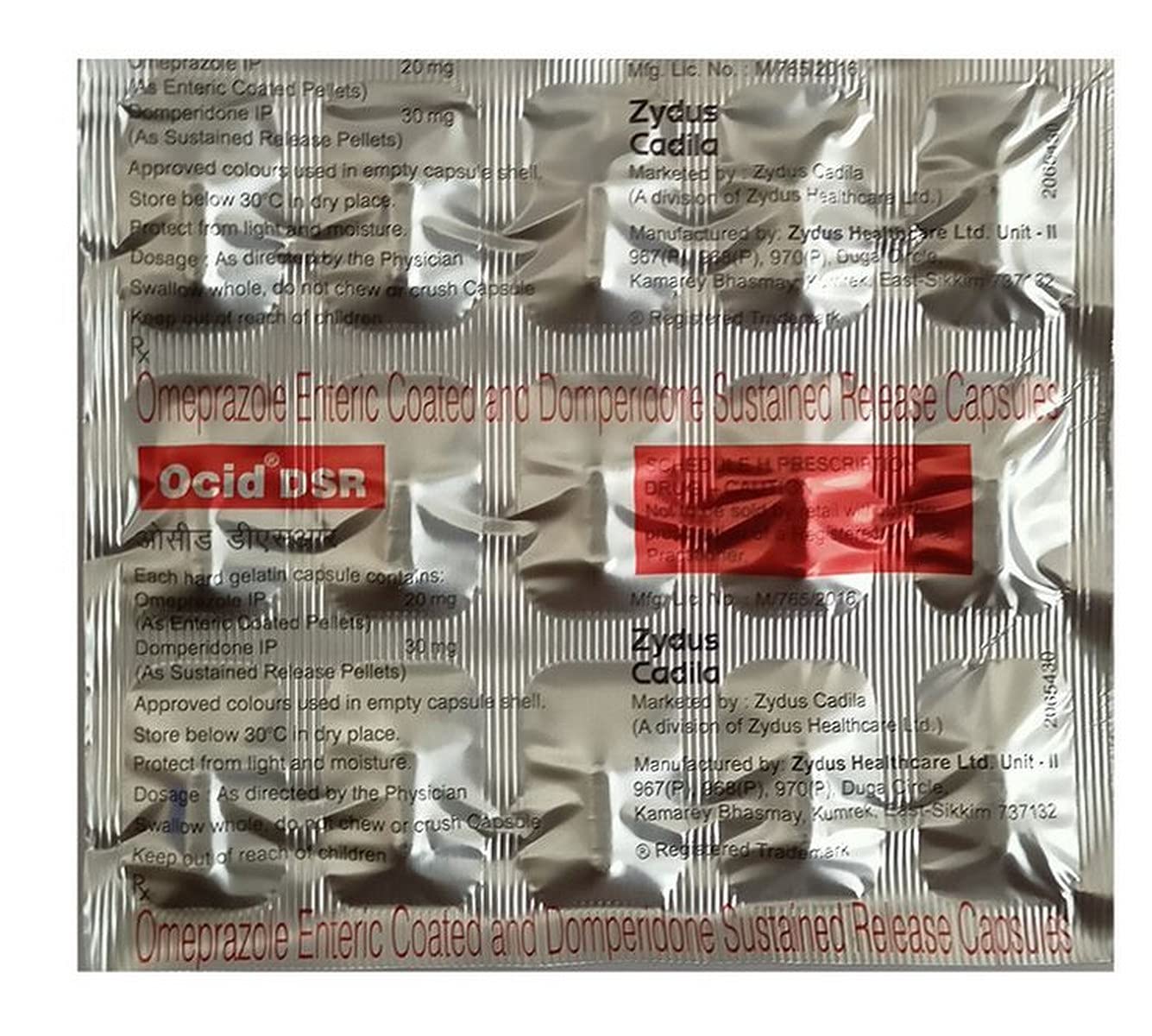 Ocid DSR - Strip of 15 Capsules