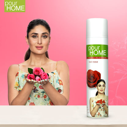 POUR HOME Red Rose Room Air Freshener Spray - 220ML