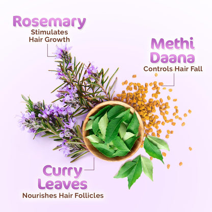 Mamaearth Rosemary Hair Growth Oil with Rosemary & Methi Dana for Promoting Hair Growth - 100 ml | Controls Hair Fall | Strengthens Hair