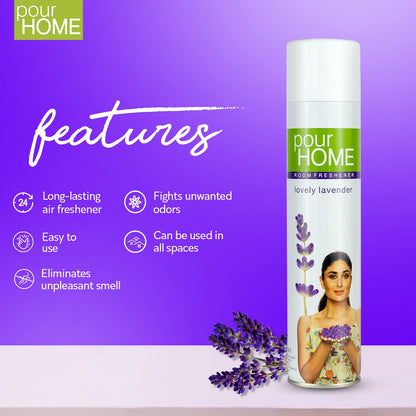 POUR HOME Lovely Lavender Room Air Freshener Spray - 220ML