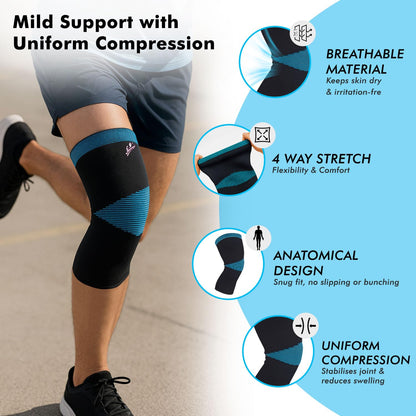 Flamingo Premium Knee Cap | Knee Support Cap for Gym, Sports, Joint Pain Relief, Exercise, Running, Cycling, Workout, Arthritis | Knee Cap for Men and Women | Size - XL | 1 PAIR |