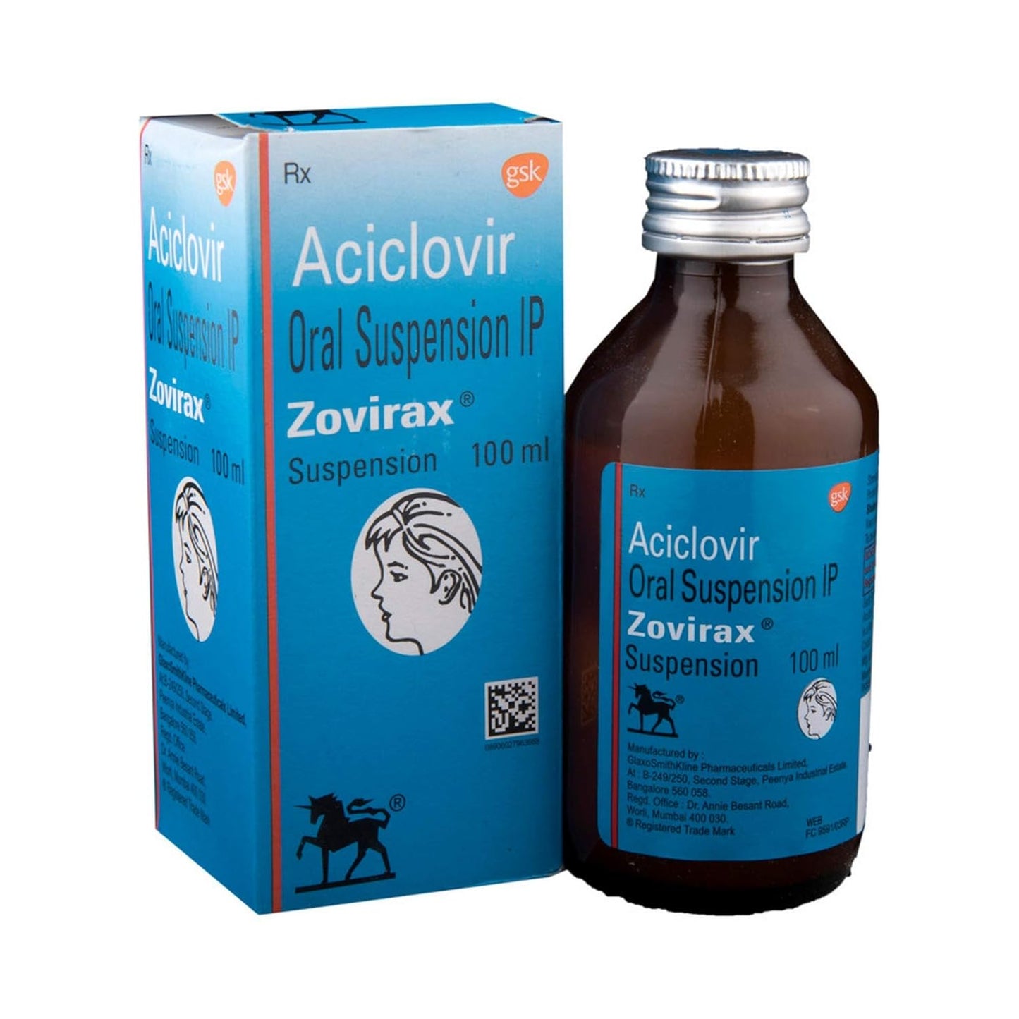 Zovirax - Bottle of 100 ml Suspension