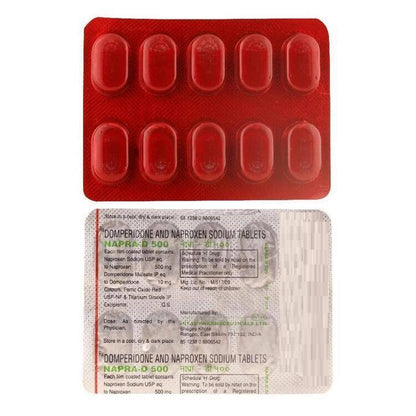 Napra-D 500Mg/10Mg - Strip of 10 Tablets