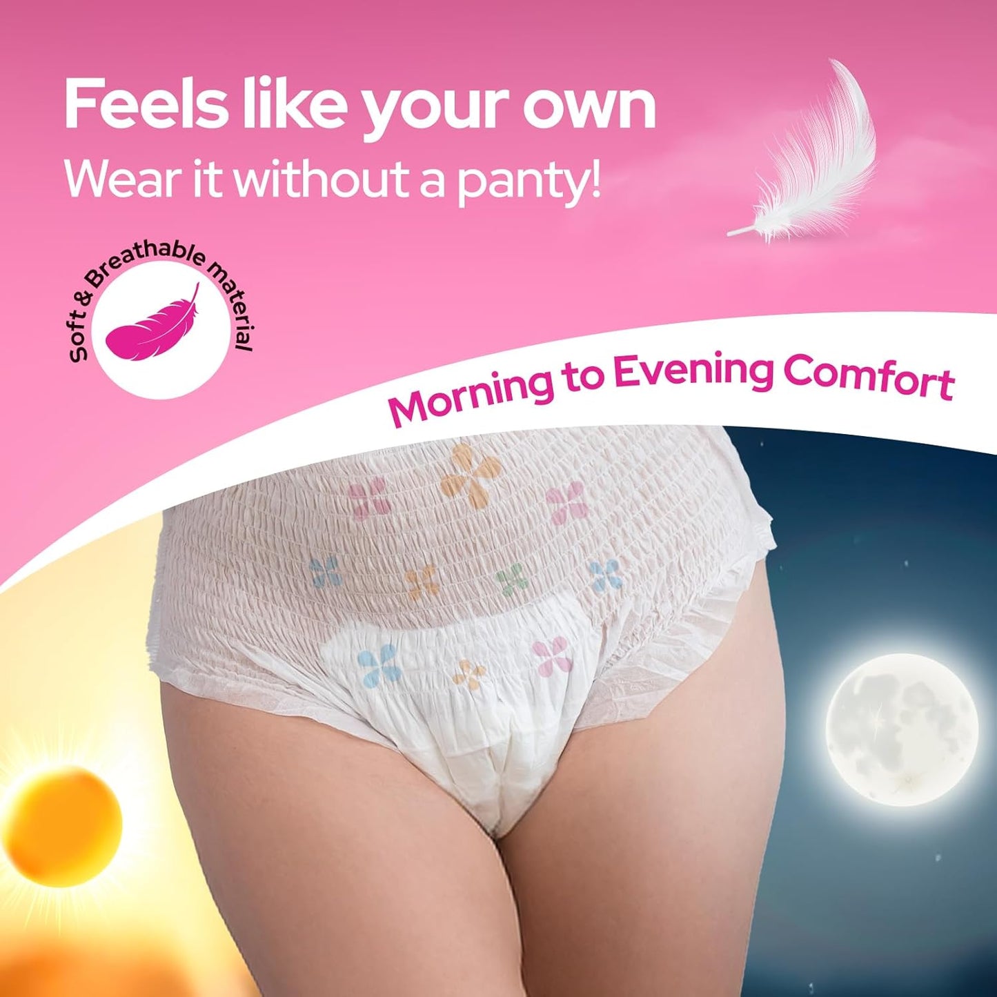 i activ Period Panty for Girls & Women | L-XL | 10's Pack | Disposable Period Panties for Women for Heavy Flow Periods
