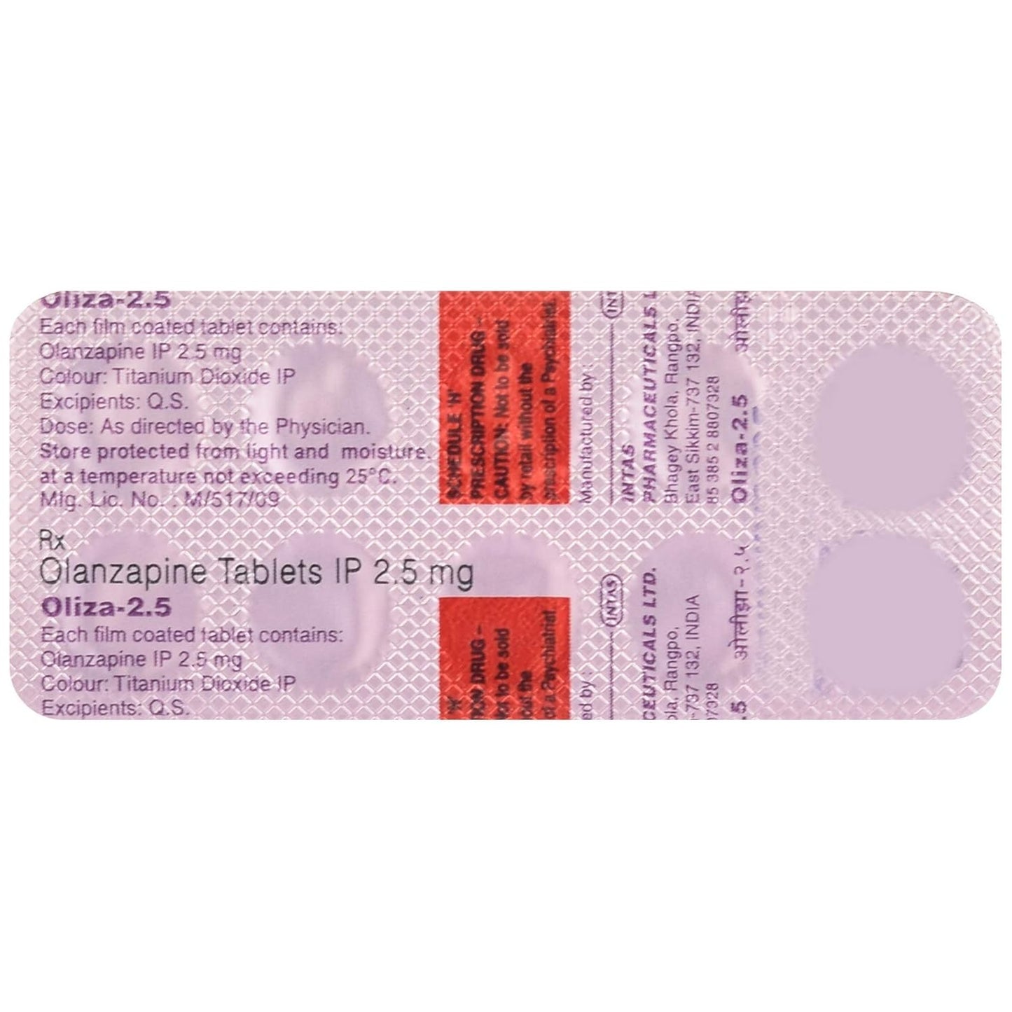 Oliza-2.5 - Strip of 10 Tablets
