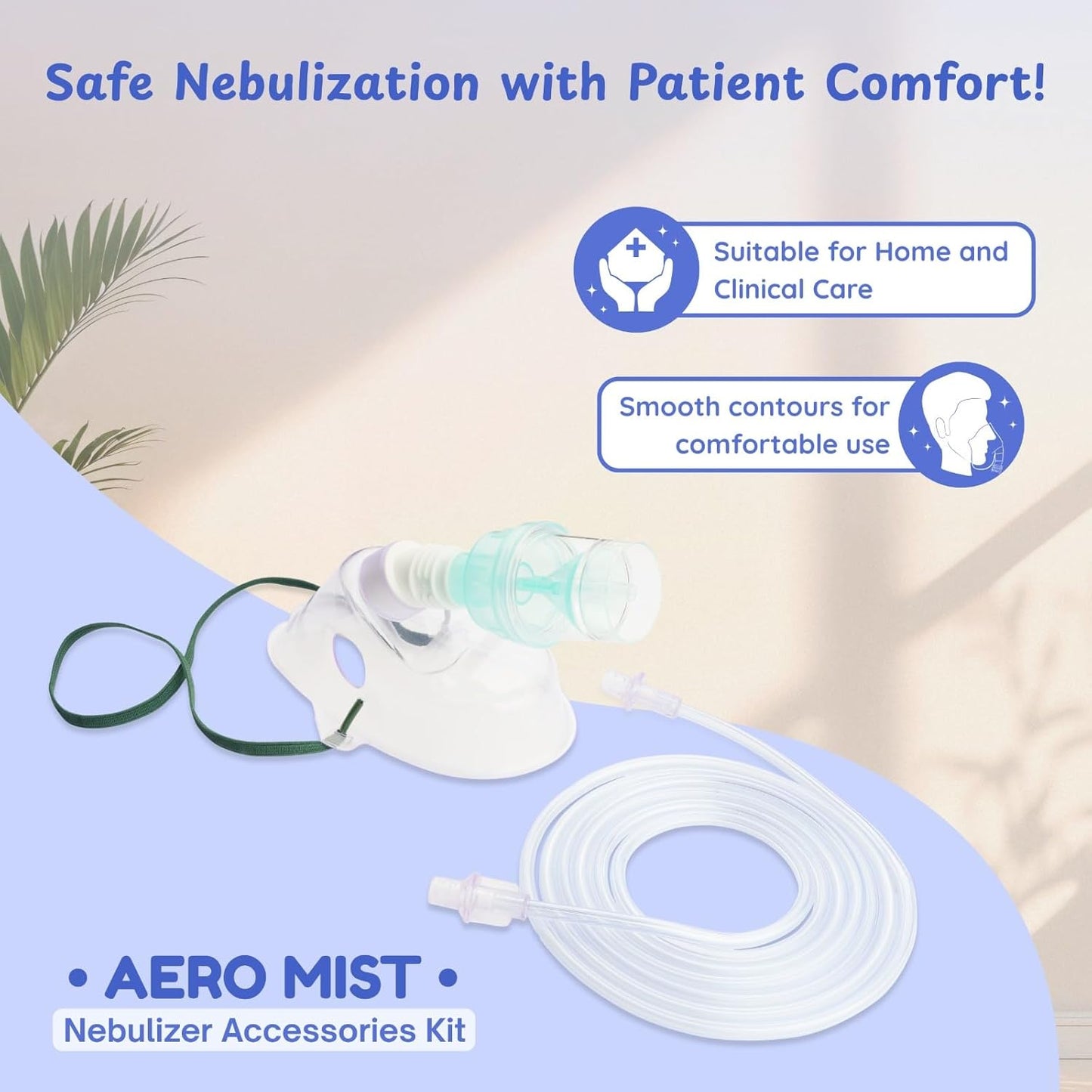 Romsons Aero Mist Nebulizer Cup & Mask Set With Air Tube, Medicine Chamber & Masks for Adult