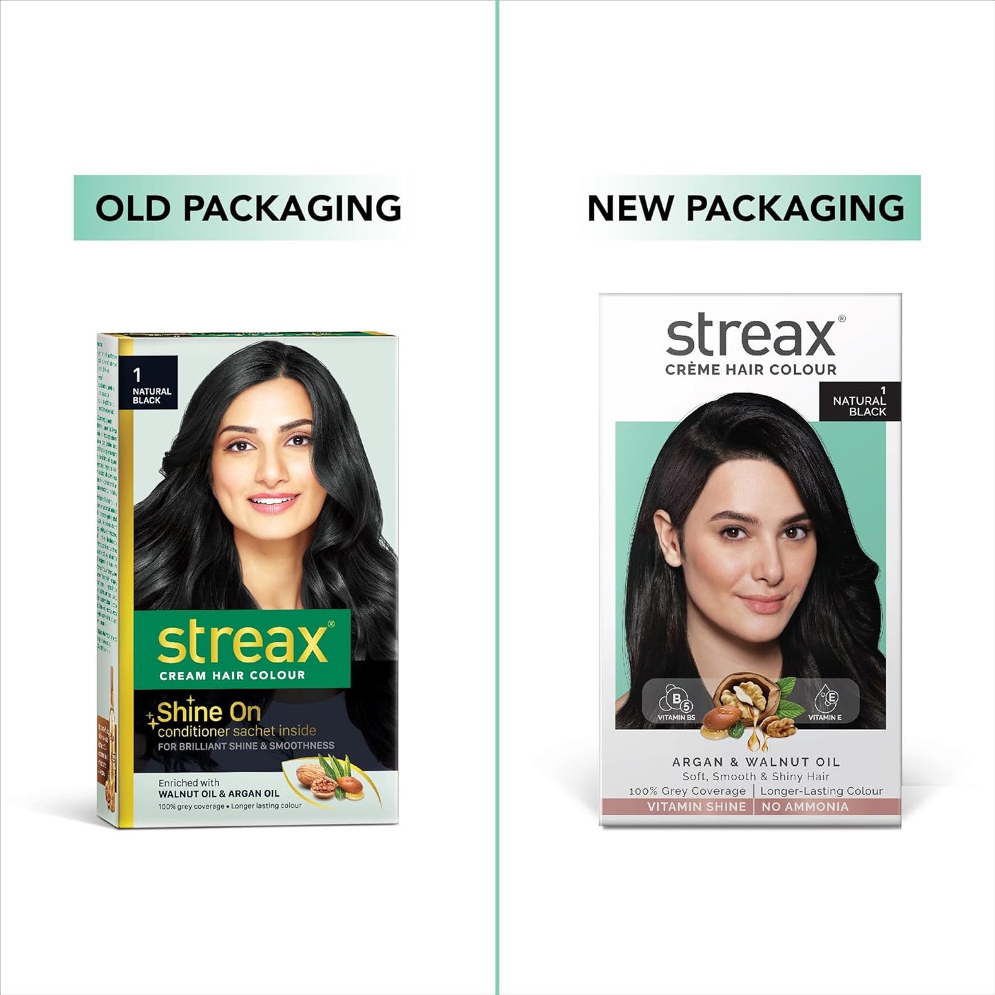 Streax Crème Permanent - 1 Natural Black Hair Colour