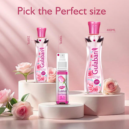 Dabur Gulabari Premium Rose Water with No Paraben for Cleansing and Toning, 120 ml