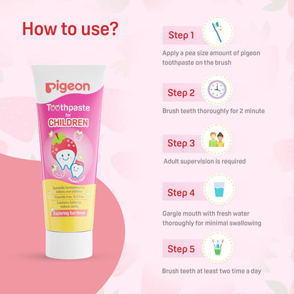 Pigeon Strawberry Toothpaste for Babies & Kids 45 gm