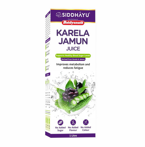 Baidyanath Asli Ayurved Asli Ayurved Karela Jamun Juice Paraben Free With No Added Sugar - 1litre, Pack of 1