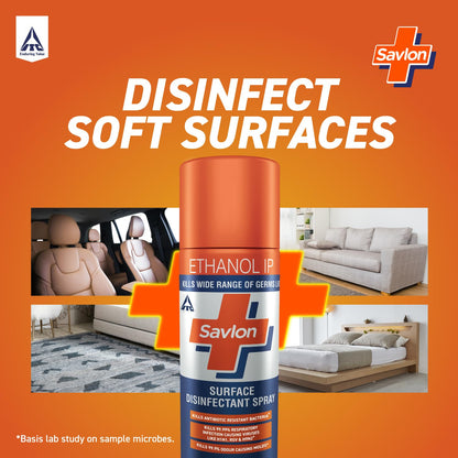 Savlon Surface Disinfectant Spray Sanitizer, Germ Protection on Hard & Soft Surfaces, 170g
