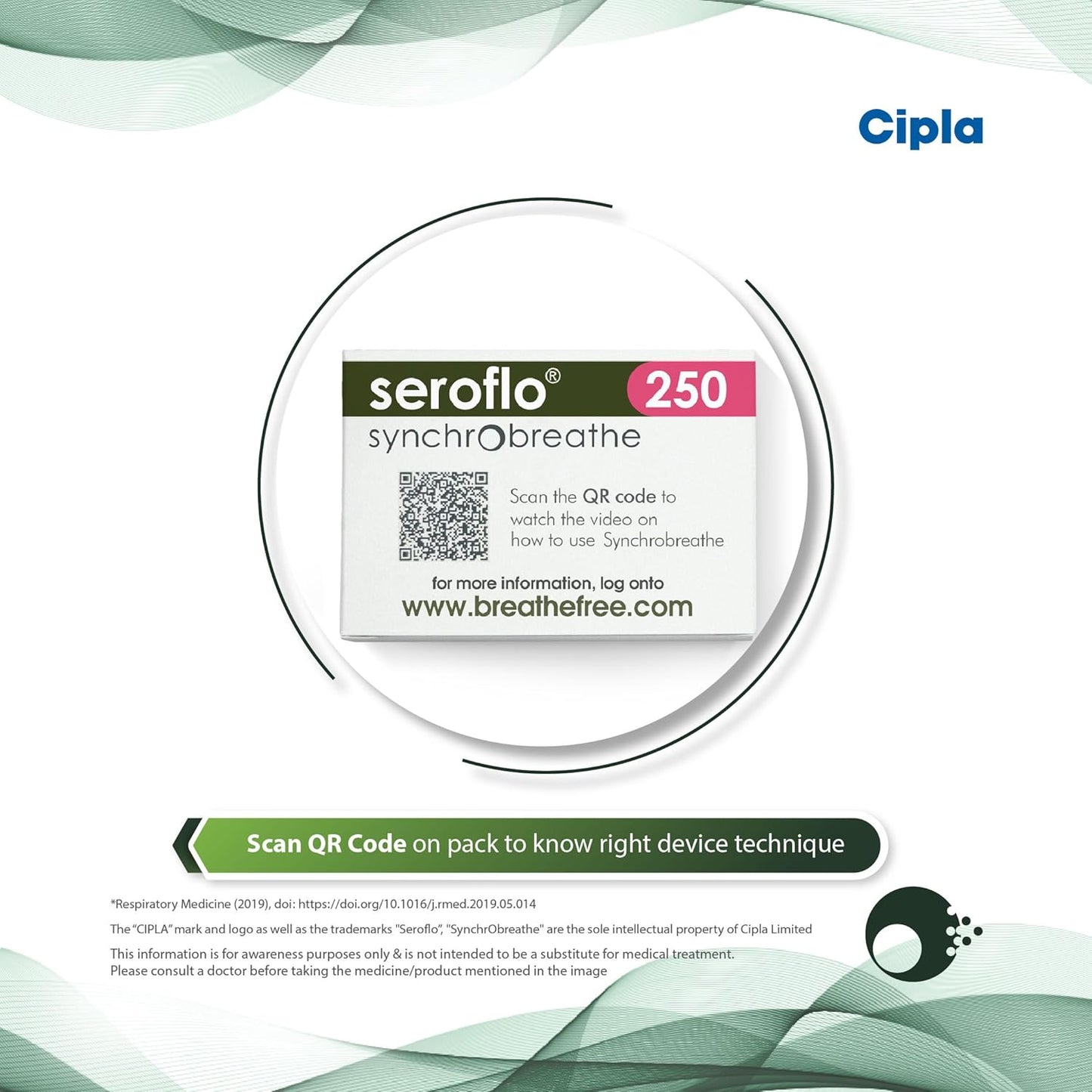 Seroflo 250 Synchrobreathe - Pack of 120 Metered Doses Inhaler