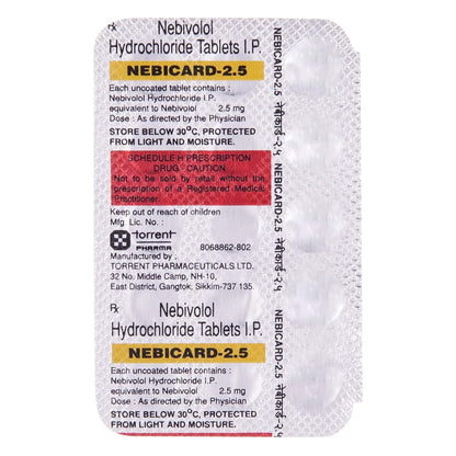 Nebicard 2.5 - Strip of 15 Tablets
