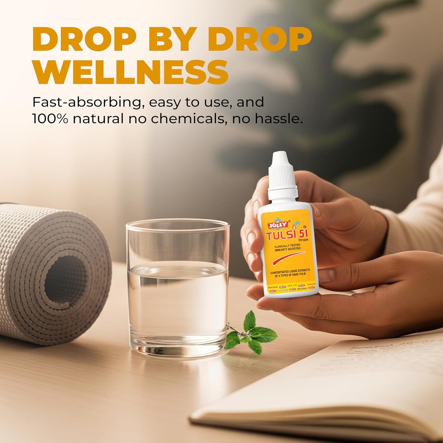 Jolly Tulsi 51 Drops Natural Immunity Booster 30ml   (1Count)