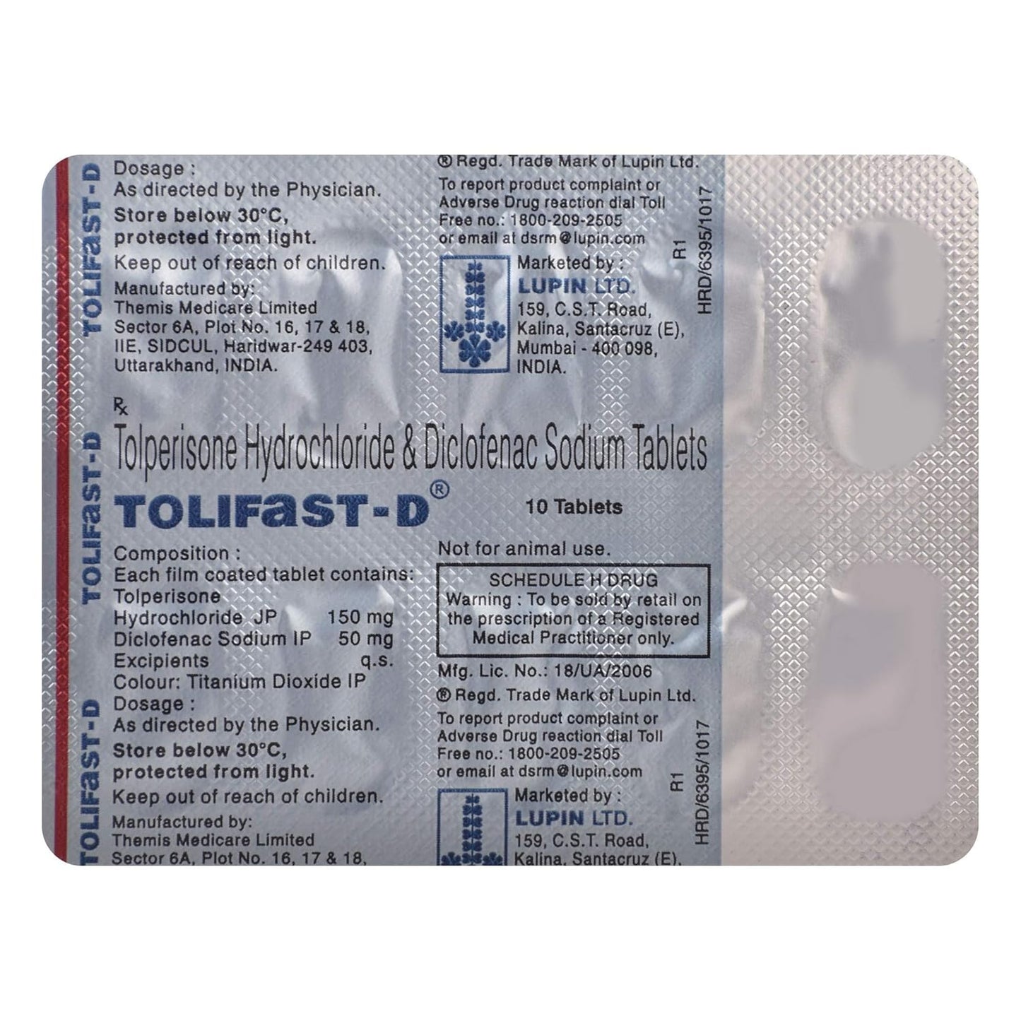 Tolifast D - Strip of 10 Tablets
