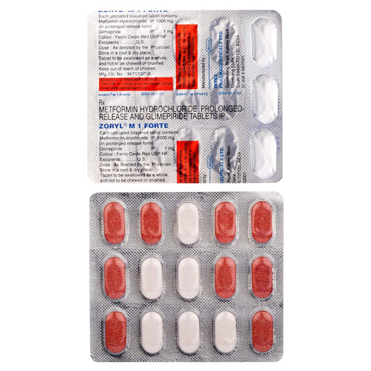 Zoryl M1 Forte - Bllister Strip of 15 Tablets