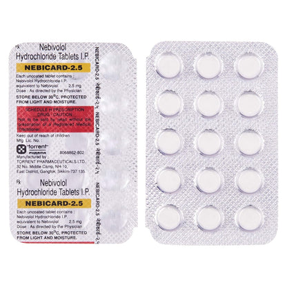 Nebicard 2.5 - Strip of 15 Tablets