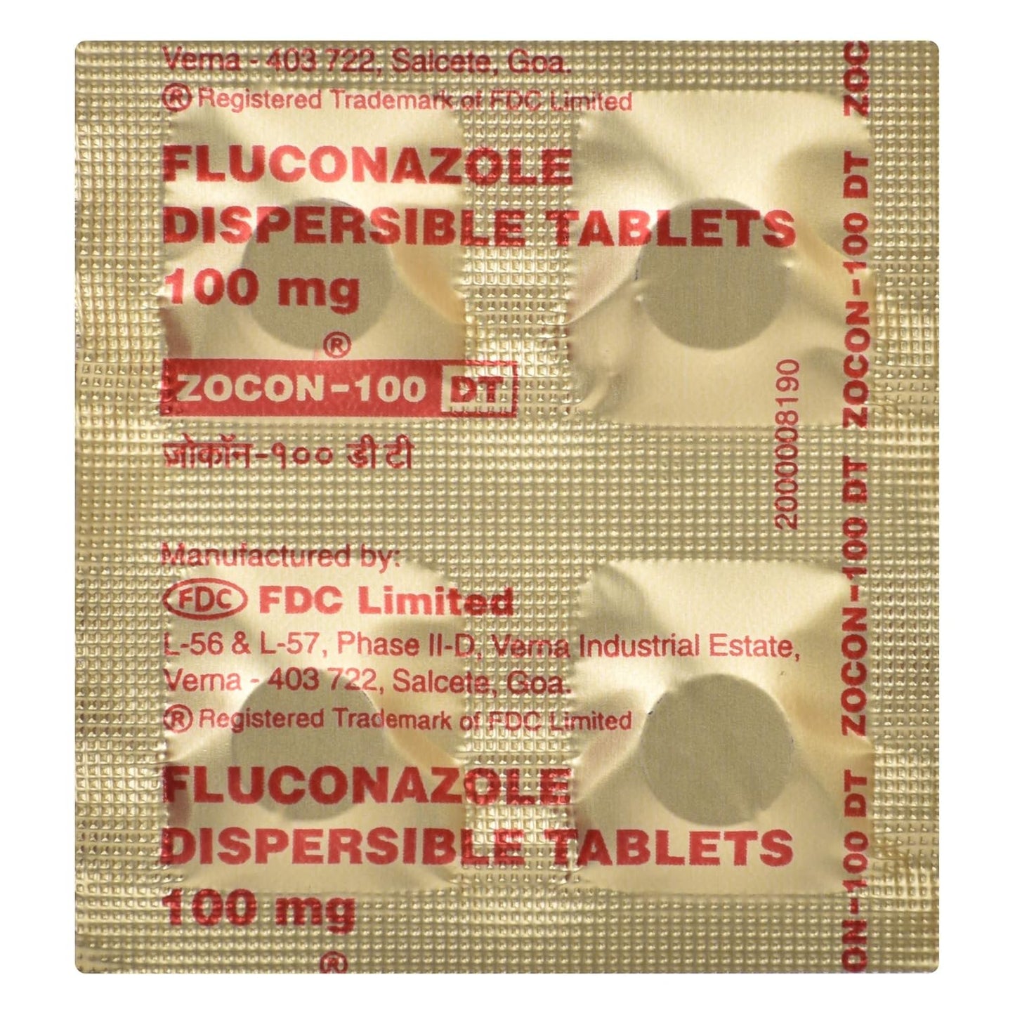Zocon - 100 DT - Strip of 4 Tablets