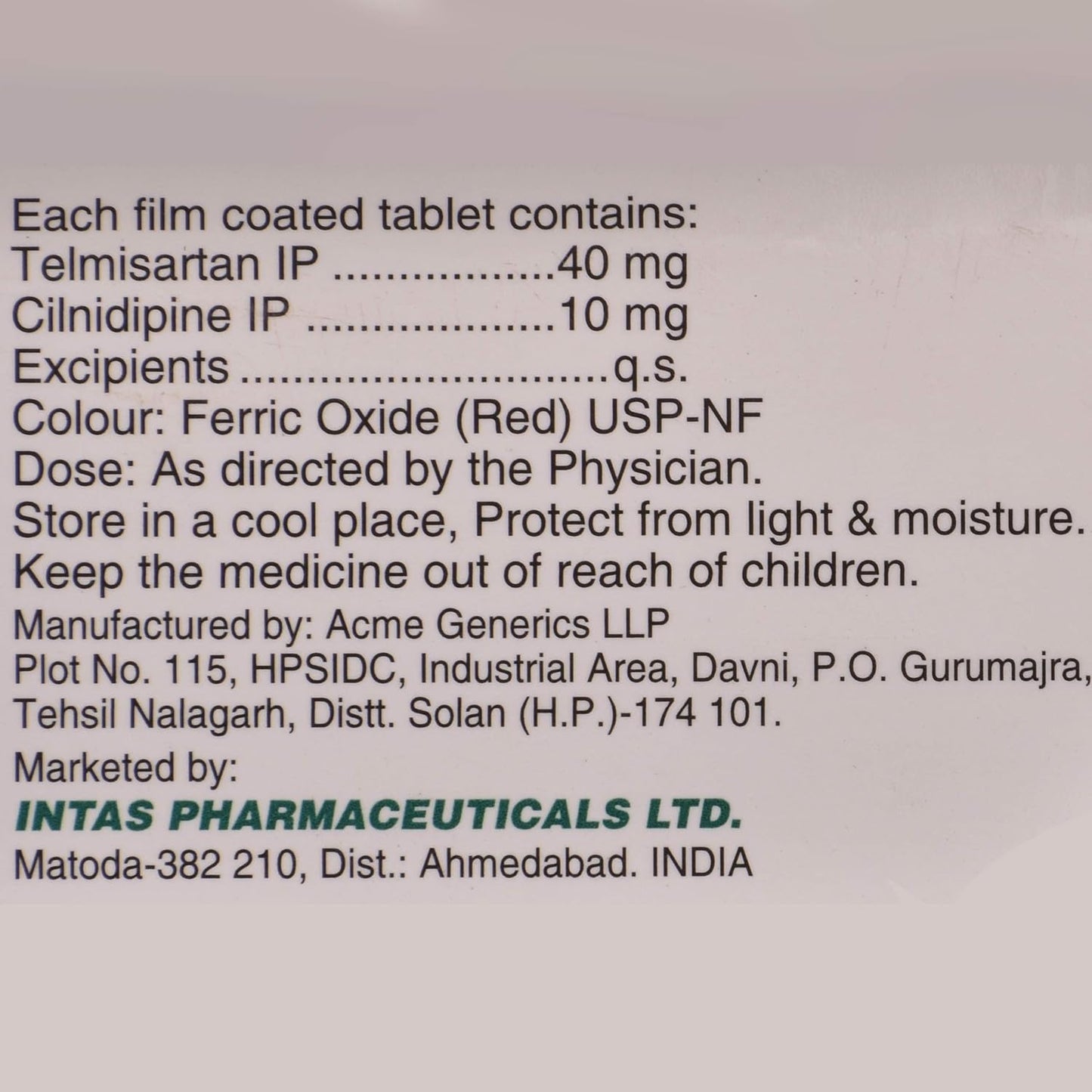 Sartel-LN 40 - Strip of 10 Tablets