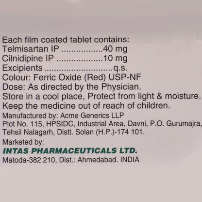 Sartel-LN 40 - Strip of 10 Tablets