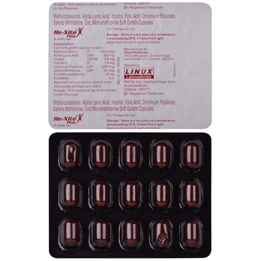 Re-Xite Plus - Strip of 15 Capsules