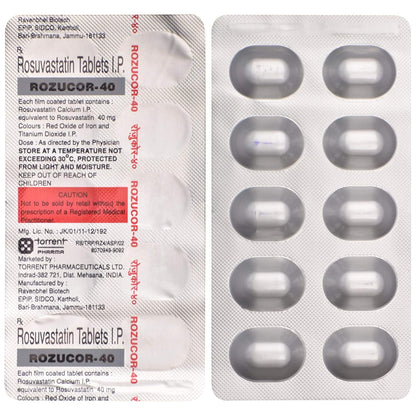 Rozucor-40 - Strip of 10 Tablets