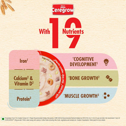 CEREGROW Multigrain Cereal with Milk & Fruits,300g,